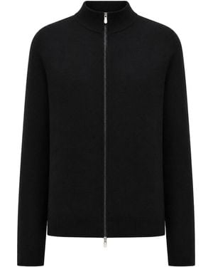 Brunello Cucinelli Cashmere Zip-Up Cardigan - Black