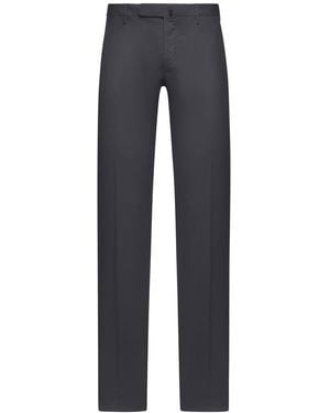 Incotex Slim Fit Tailored Cotton Pants - Blue