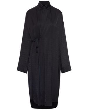 Balenciaga Cocoon Wrap Dress - Blue