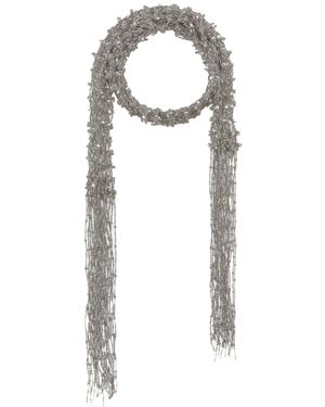 Dries Van Noten Necklace With Embroidered Scarf - White