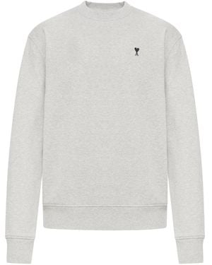 Ami Paris Ami De Coeur Cotton Sweatshirt - White