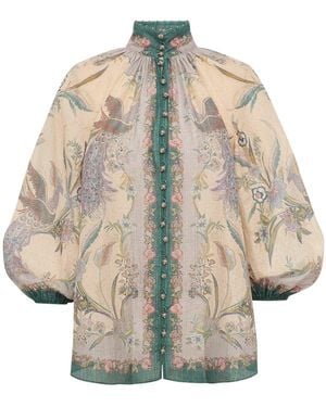 Zimmermann Idra Flounce Blouse - Natural