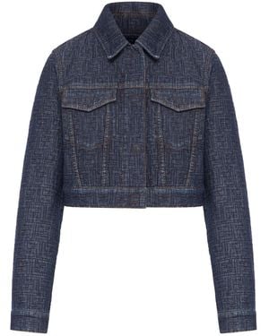 Fendi Ff Denim Jacket - Blue