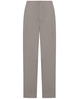 Transit High-Waisted Cotton Pants - Gray