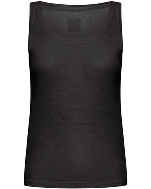 120% Lino Linen Tank Top - Black