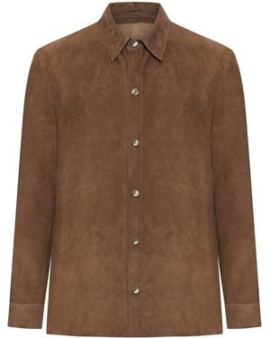 Salvatore Santoro Suede Overshirt - Brown