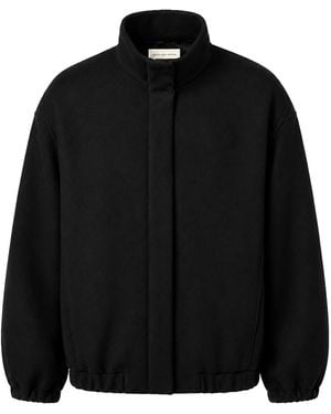 Dries Van Noten Giubbotto bomber in panno con collo alto - Nero