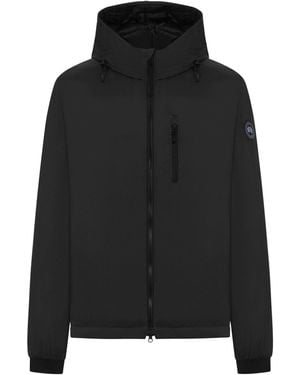 Canada Goose Lodge Label Hooded Jacket - Black