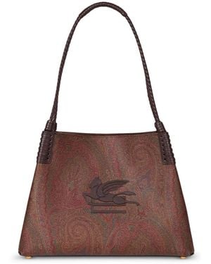 Etro Borsa shopping libra media in arnica - Marrone