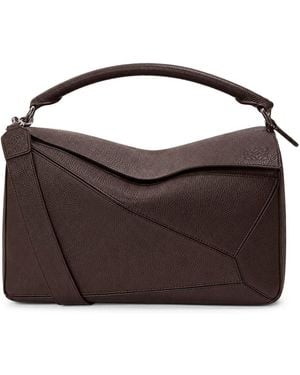 Loewe Borsa puzzle grande in morbida pelle di vitello - Marrone