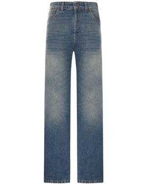 Miu Miu Five Pocket Straight Leg Jeans - Blue