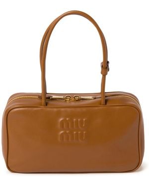 Miu Miu Beau Leather Bag - Brown