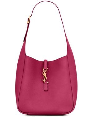 Saint Laurent The 5 À 7 Small And Soft In Hamme Leather - Pink