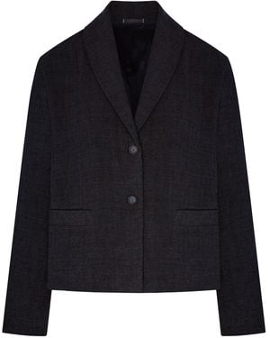 Transit Single-Breasted Jacket With Shawl Lapels - Blue