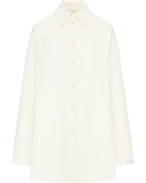 Sportmax Oversized Riber Wool Shirt - White