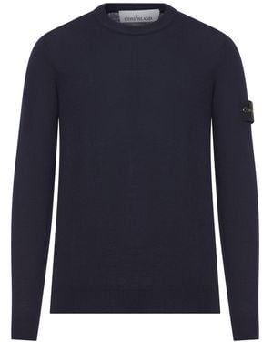 Stone Island Maglione cirocollo in lana - Blu