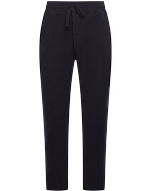 Transit Loose-fit jogging Trousers In Virgin Wool Cloth - Blue