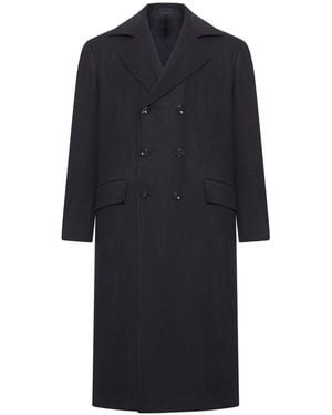 Kiton Cappotto lungo mauro in cashmere - Blu