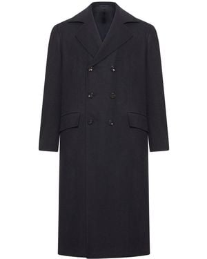 Kiton Cappotto lungo mauro in cashmere - Blu