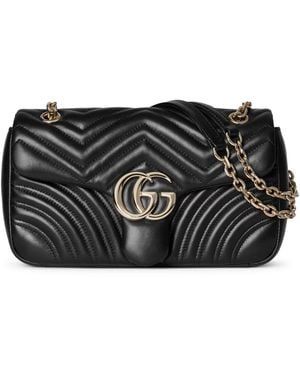Gucci gg Marmont Medium Shoulder Bag - Black