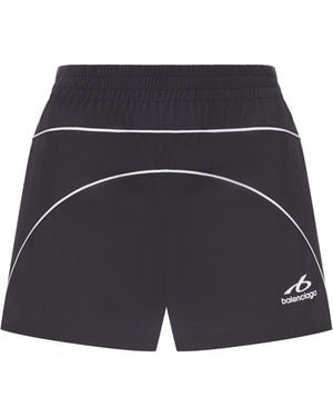Balenciaga Techwear Shorts In Soft Technical Fabric - Blue