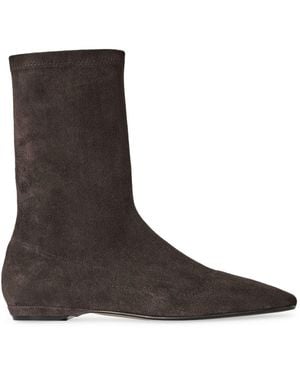 The Row Cindy Stretch Boot - Brown