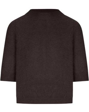 Roberto Collina Maglia a maniche corte in lana d`angora - Grigio