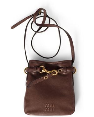 Miu Miu Pouch in nappa - Marrone