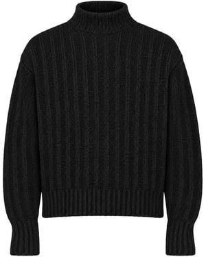 Rick Owens Knitted High-Neck Sweater - Black