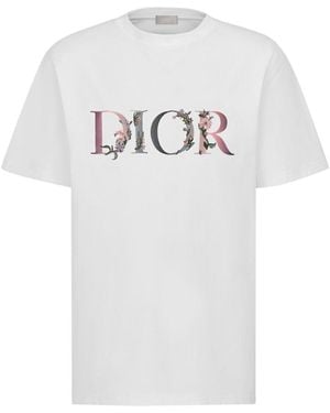Dior T-shirt Dior Flowers Oversize - White