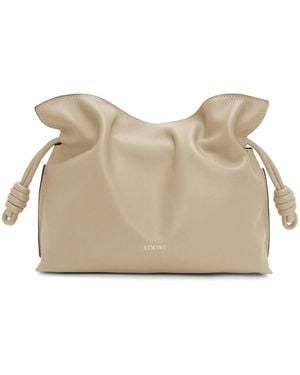 Loewe Flamenco Clutch Medium Bag - Natural