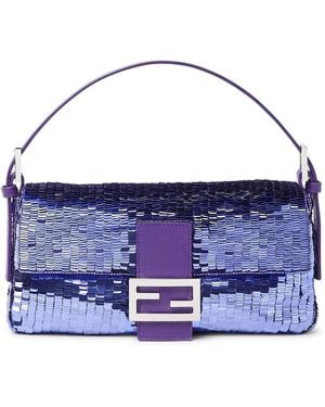 Fendi Baguette 26424 With Sequins - Blue