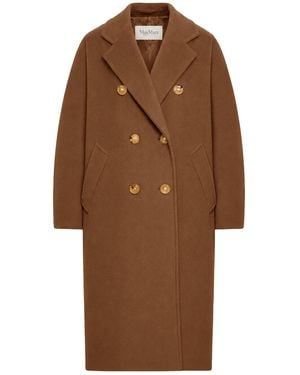 Max Mara Madame Double-Breasted Coat - Brown