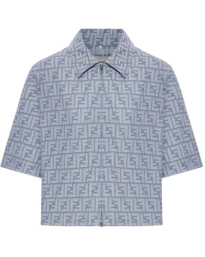 Fendi Chambray Ff Jacket - Blue
