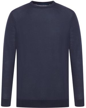 Kiton Crewneck Jumper - Blue