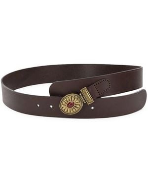 Etro Cintura in pelle "paisley" - Marrone