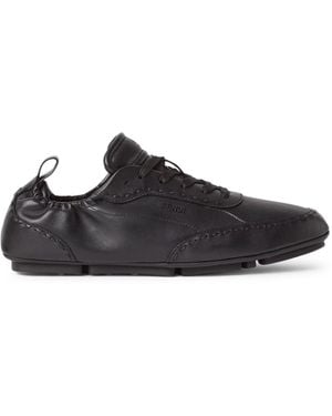 Fendi Sneaker fit low top in pelle nera - Nero