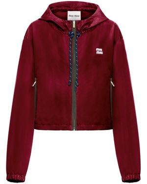 Miu Miu Tec Canvas Blouson - Red