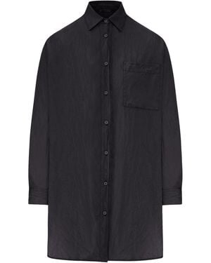 Transit Oversized Linen Shirt - Blue