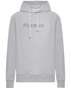 JW Anderson J.W.Anderson Logo Embroidery Hoodie - Grey