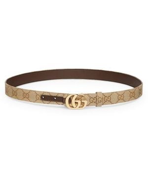 Gucci Reversible Cut Gg Marmont Belt - Multicolor