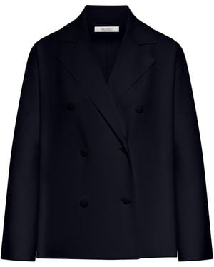 Max Mara Pure Giacca doppiopetto di viscosa crÊpe - Blu