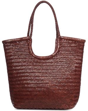 Dragon Diffusion Ns Diagonal Leather Tote Bag - Red