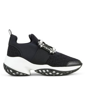Roger Vivier Viv' Run Fabric Trainers - Black