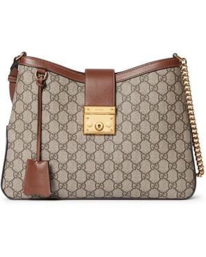 Gucci Large Padlock Shoulder Bag - Brown