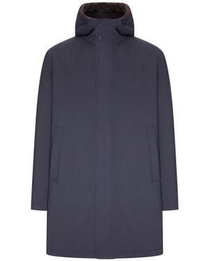 Herno Parka keystone con interno in faux fur - Blu