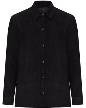 Salvatore Santoro Suede Overshirt - Black