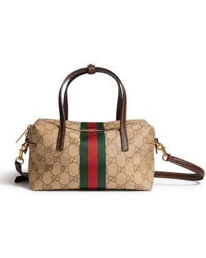 Gucci Mini Boston Bag With Web Detail - Multicolour