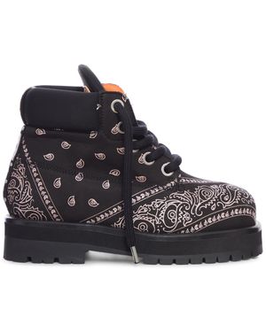 PDF CHANNEL Strada Low Bandana Leather Trainer - Black