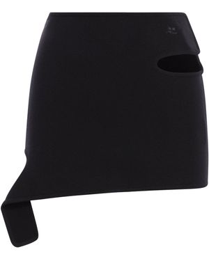 Courreges Minigonna in maglia - Nero